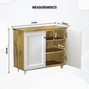 beAAtho Luno | Multipurpose Storage Rack – Plain Moulded Doors | Anti-Termite Engineered Wood | DIY Assembly | Wonton Oak - Beige