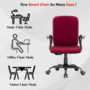 beAAtho Falcon Mid-Back Fabric Office Chair, Ergonomic Home Office Desk Chair with 3-Years Warranty by beAAtho, Rocking-tilt Mechanism & Heavy Duty Metal Base ( Black )