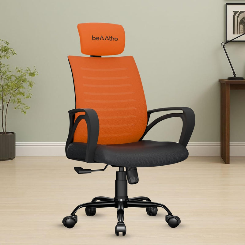 beAAtho Verona Mesh Chair | 3-Year Limited Warranty | Sturdy Nylon base Mesh Revolving Office Chair