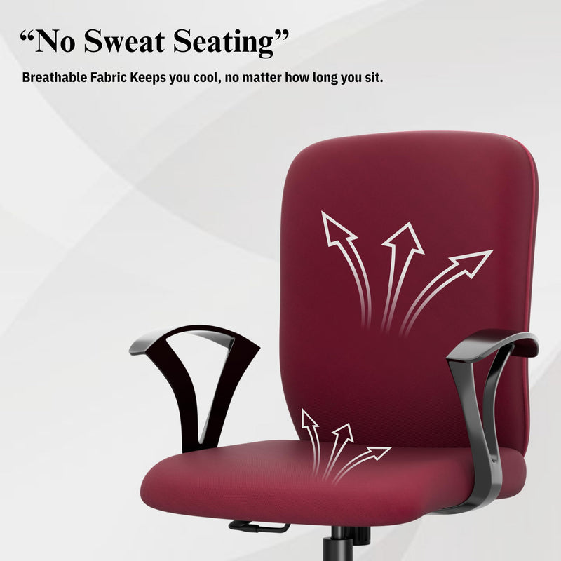 beAAtho Falcon Mid-Back Fabric Office Chair, Ergonomic Home Office Desk Chair with 3-Years Warranty by beAAtho, Rocking-tilt Mechanism & Heavy Duty Metal Base ( Black )