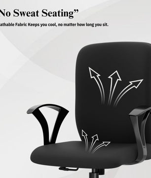 beAAtho Falcon Mid-Back Fabric Office Chair, Ergonomic Home Office Desk Chair with 3-Years Warranty by beAAtho, Rocking-tilt Mechanism & Heavy Duty Metal Base ( Black )