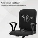 beAAtho Falcon Mid-Back Fabric Office Chair, Ergonomic Home Office Desk Chair with 3-Years Warranty by beAAtho, Rocking-tilt Mechanism & Heavy Duty Metal Base ( Black )