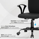 beAAtho Falcon Mid-Back Fabric Office Chair, Ergonomic Home Office Desk Chair with 3-Years Warranty by beAAtho, Rocking-tilt Mechanism & Heavy Duty Metal Base ( Black )