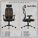 Dusk Ergonomic High Back Mesh Office Chair | Adjustable Lumbar Support, Adjustable Armrests,| Home Office Desk Chair, 3 Years Warranty