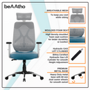 Dusk Ergonomic High Back Mesh Office Chair | Adjustable Lumbar Support, Adjustable Armrests,| Home Office Desk Chair, 3 Years Warranty