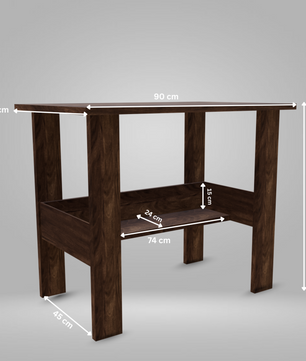beAAtho Spectrum Desk - Multipurpose Workstation for Home, Office, or Study, Engineered Wood with Large Spacious Top, Open Shelf Storage, Durable & Tested for Strength, Easy to Assemble.(Beige)(DIY)