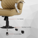 Zen Leatherette Executive Office Chair | High Back Revolving Chair with Integrated Lumbar Support | Ergonomic & Comfortable Seating | 3-Year Warranty | Adjustable Height |
