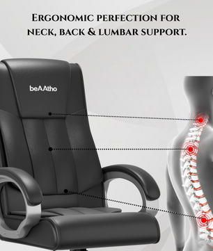 Berlin Orthopedic Boss Chair -3-Year Warranty | Breathable Executive Office Chair | Ergonomic High- Back Chair-Cushioned Seat & Armrests | Metal Base.