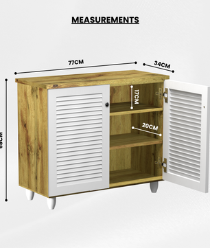 beAAtho Orion Multipurpose Storage Rack | DIY Engineered Wood Cabinet | Anti-Termite Treated | Shoe, Book & Utility Organizer | Wotan Oak - Beige