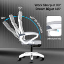 beAAtho Astra: Luxurious Leg Support, 4D Lumbar Support, 145° Recline & Adjustable Tilt Office & Study Mesh High Back Chair