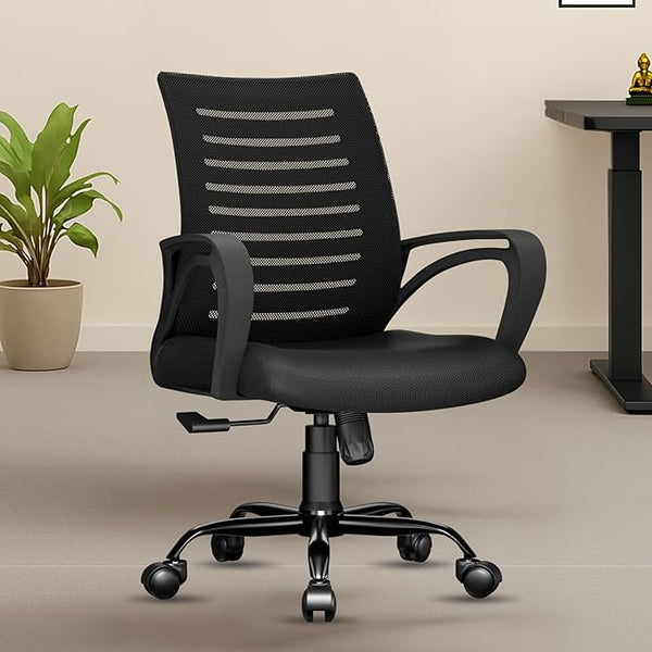 beAAtho Verona Mesh Chair | 3-Year Limited Warranty | Sturdy Nylon base Mesh Revolving Office Chair