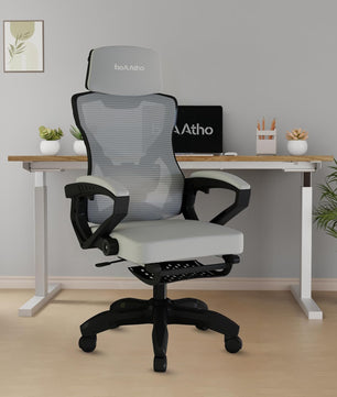 beAAtho Astra: Luxurious Leg Support, 4D Lumbar Support, 145° Recline & Adjustable Tilt Office & Study Mesh High Back Chair