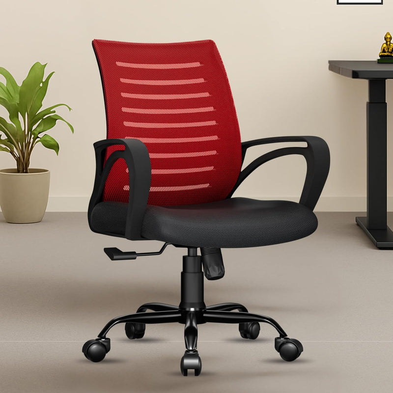 beAAtho Verona Mesh Chair | 3-Year Limited Warranty | Sturdy Nylon base Mesh Revolving Office Chair
