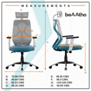 Dusk Ergonomic High Back Mesh Office Chair | Adjustable Lumbar Support, Adjustable Armrests,| Home Office Desk Chair, 3 Years Warranty