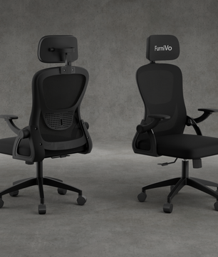 FurniVo Spark Ergonomic High Back Office Chair with 3D Adjustable Armrest, Adjustable Lumbar Support, Revolving Mesh Chair - Home & Office