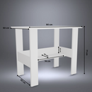 beAAtho Spectrum Desk - Multipurpose Workstation for Home, Office, or Study, Engineered Wood with Large Spacious Top, Open Shelf Storage, Durable & Tested for Strength, Easy to Assemble.(Beige)(DIY)