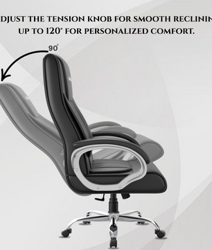 Berlin Orthopedic Boss Chair -3-Year Warranty | Breathable Executive Office Chair | Ergonomic High- Back Chair-Cushioned Seat & Armrests | Metal Base.