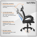 beAAtho Verona Mesh Chair | 3-Year Limited Warranty | Sturdy Nylon base Mesh Revolving Office Chair