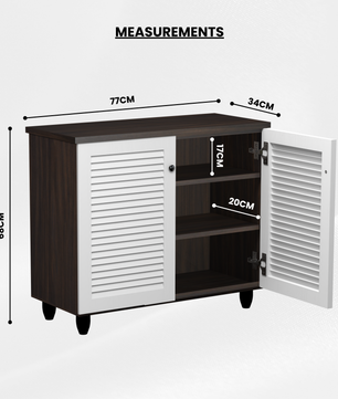 beAAtho Orion Multipurpose Storage Rack | DIY Engineered Wood Cabinet | Anti-Termite Treated | Shoe, Book & Utility Organizer | Walnut White