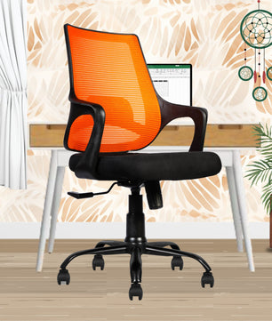 Grace Ergonomic Mesh Mid Back | 3-Year Warranty | Revolving Study Office Chair with Heavy Duty Metal Base