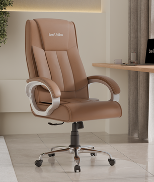 Berlin Orthopedic Boss Chair -3-Year Warranty | Breathable Executive Office Chair | Ergonomic High- Back Chair-Cushioned Seat & Armrests | Metal Base.