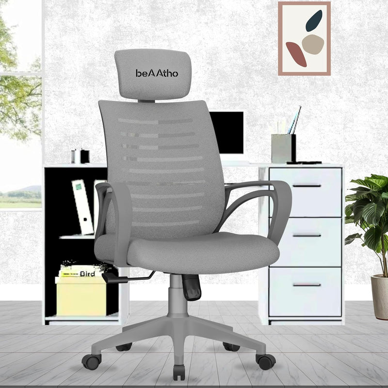 beAAtho® Verona Mid Back | 3-Year Limited Warranty | Sturdy Nylon base Mesh Revolving Office Chair