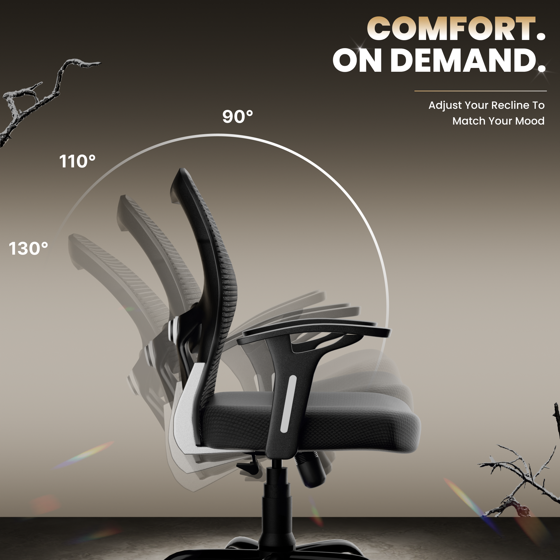 Leo Ergonomically Adjustable Executive High Back Mesh Home & Office Revolving Chair with 3 Years Warranty