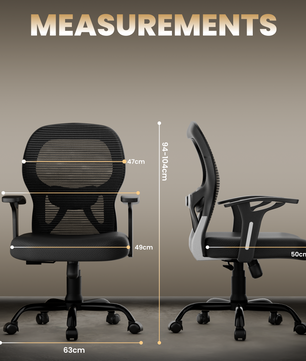 Leo Ergonomically Adjustable Executive High Back Mesh Home & Office Revolving Chair with 3 Years Warranty