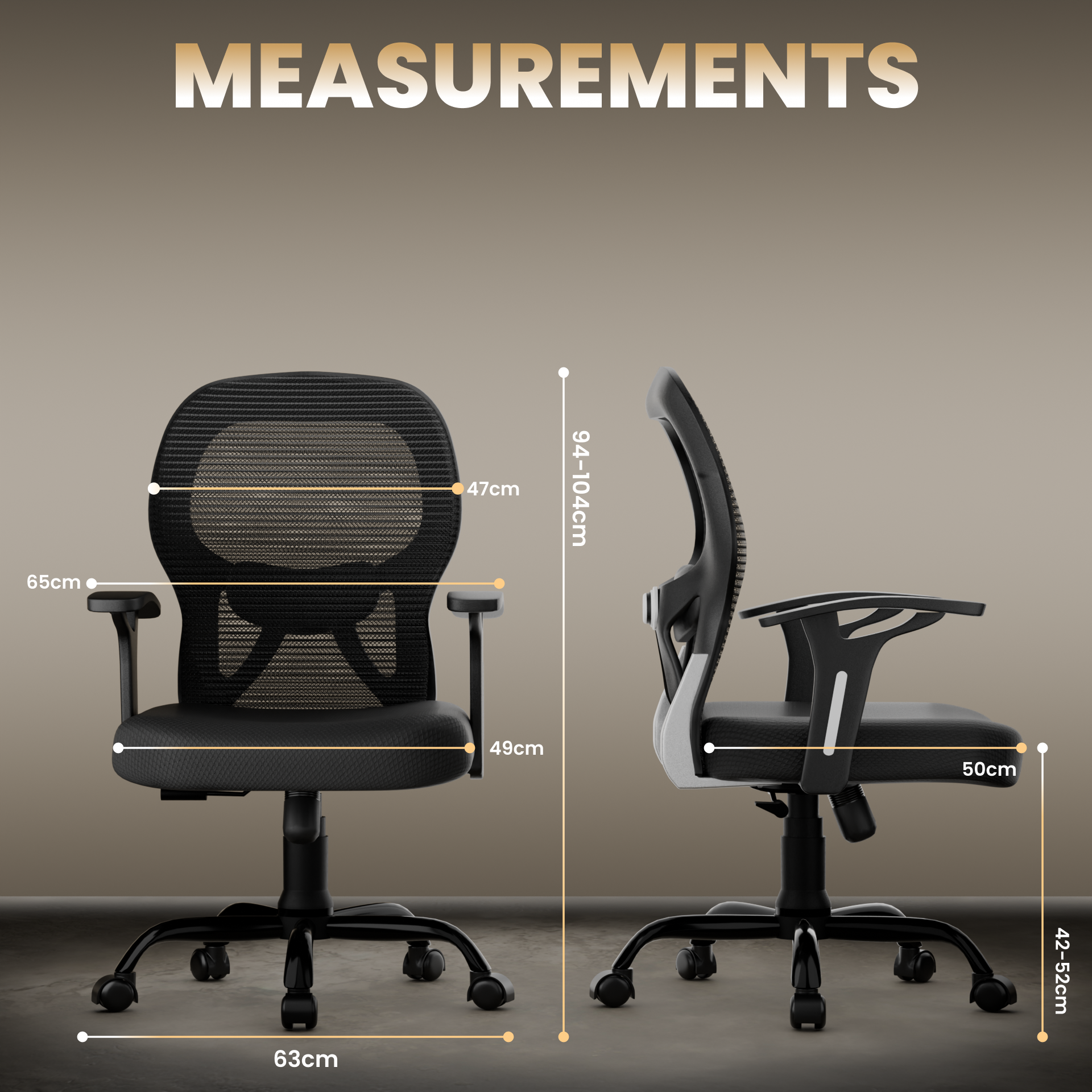 Leo Ergonomically Adjustable Executive High Back Mesh Home & Office Revolving Chair with 3 Years Warranty