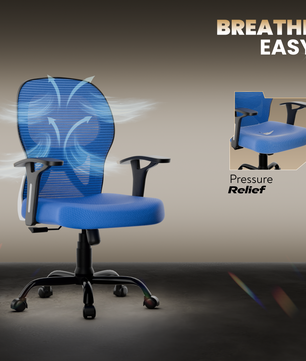 Leo Ergonomically Adjustable Executive High Back Mesh Home & Office Revolving Chair with 3 Years Warranty