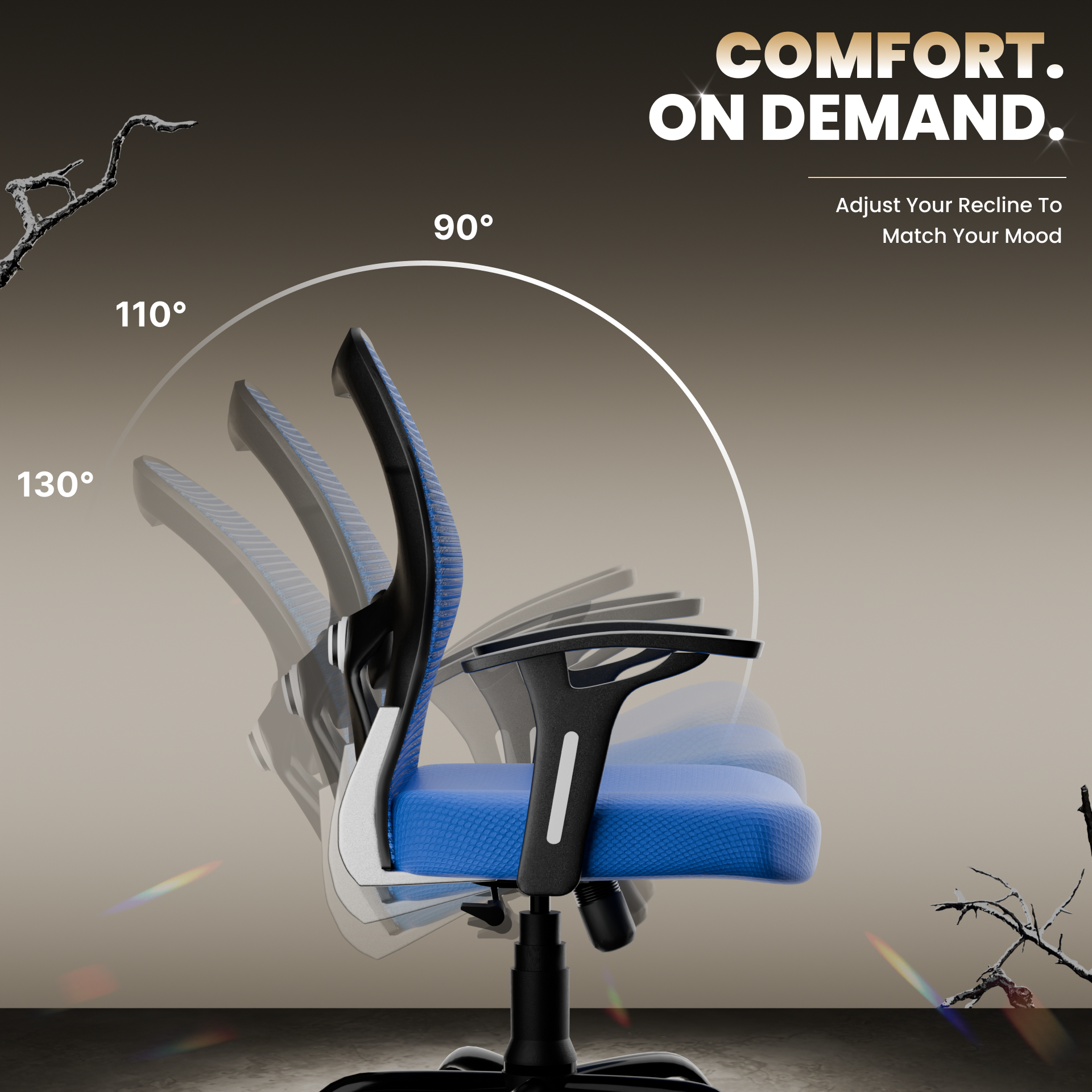 Leo Ergonomically Adjustable Executive High Back Mesh Home & Office Revolving Chair with 3 Years Warranty