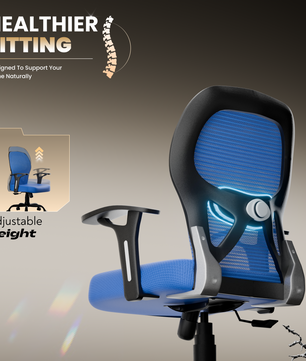 Leo Ergonomically Adjustable Executive High Back Mesh Home & Office Revolving Chair with 3 Years Warranty