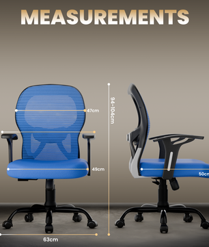 Leo Ergonomically Adjustable Executive High Back Mesh Home & Office Revolving Chair with 3 Years Warranty