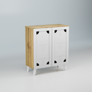 beAAtho Brisk 2-Door Engineered Wood Multipurpose Storage Rack, Anti-Termite Treated Shoe, Book & Utility Organizer- DIY