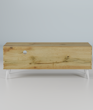 beAAtho NEXA – Elegant Engineered Wood TV Unit with Closed & Open Storage | Wotan Oak- Beige
