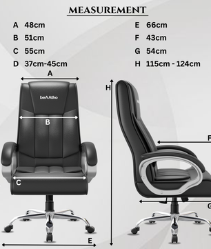 Berlin Orthopedic Boss Chair -3-Year Warranty | Breathable Executive Office Chair | Ergonomic High- Back Chair-Cushioned Seat & Armrests | Metal Base.