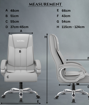 Berlin Orthopedic Boss Chair -3-Year Warranty | Breathable Executive Office Chair | Ergonomic High- Back Chair-Cushioned Seat & Armrests | Metal Base.