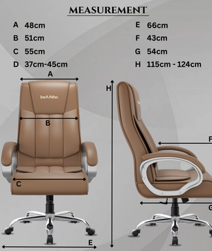 Berlin Orthopedic Boss Chair -3-Year Warranty | Breathable Executive Office Chair | Ergonomic High- Back Chair-Cushioned Seat & Armrests | Metal Base.