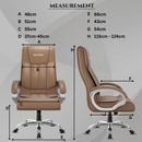 Berlin Orthopedic Boss Chair -3-Year Warranty | Breathable Executive Office Chair | Ergonomic High- Back Chair-Cushioned Seat & Armrests | Metal Base.