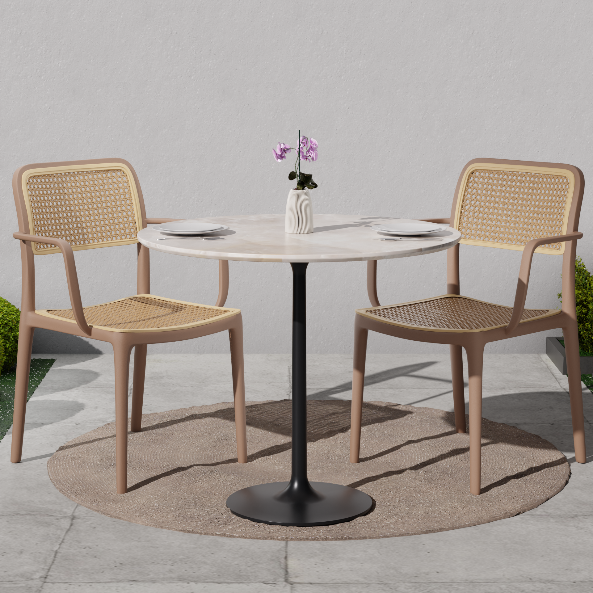beAAtho Bloom Designer Chair for Dining, Living Room, Bedroom, Cafeteria, Cafe, Restaurant & Hotel | Modern Accent Chair | Ergonomic Comfort | Indoor & Outdoor Use | 3-Year Warranty |