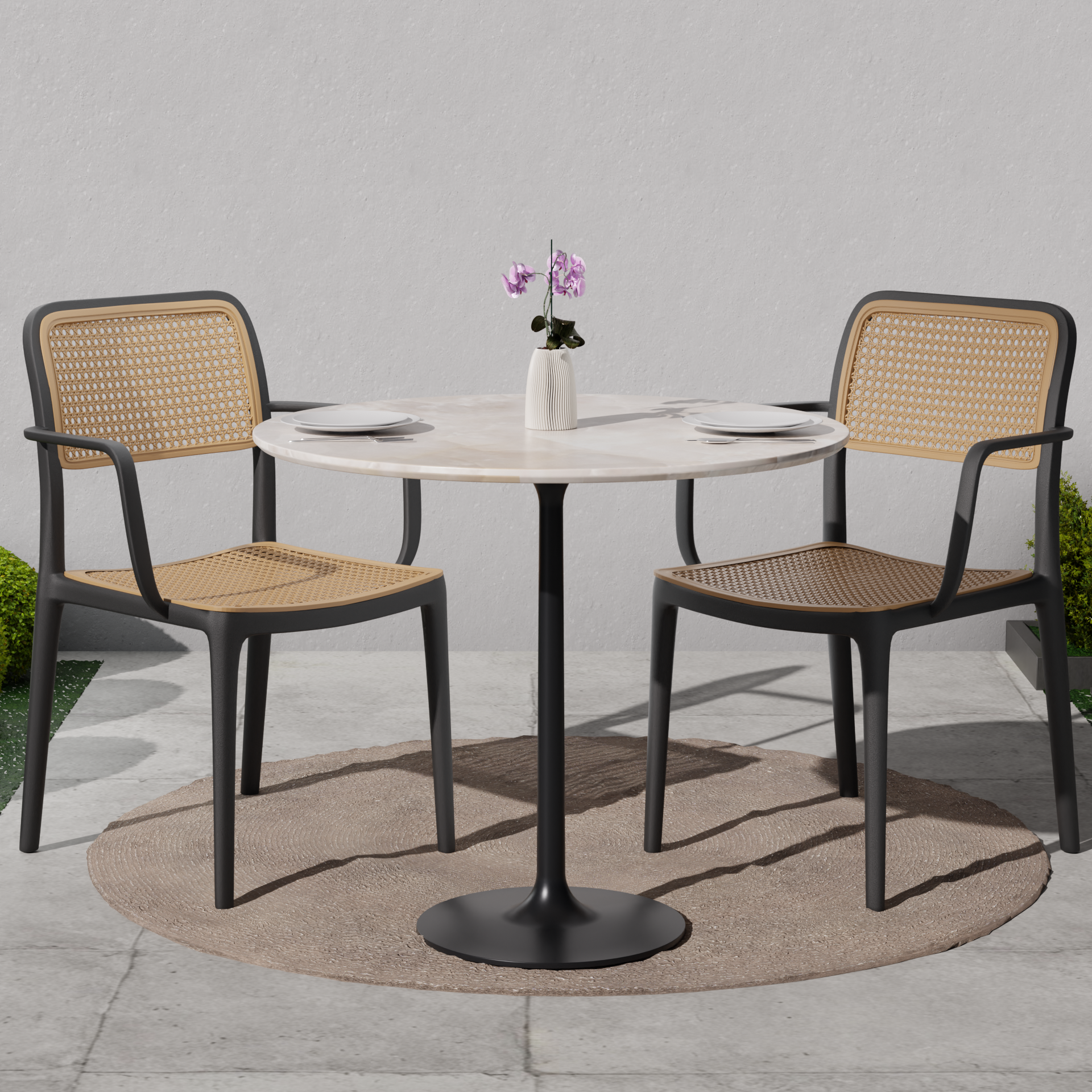beAAtho Bloom Designer Chair for Dining, Living Room, Bedroom, Cafeteria, Cafe, Restaurant & Hotel | Modern Accent Chair | Ergonomic Comfort | Indoor & Outdoor Use | 3-Year Warranty |