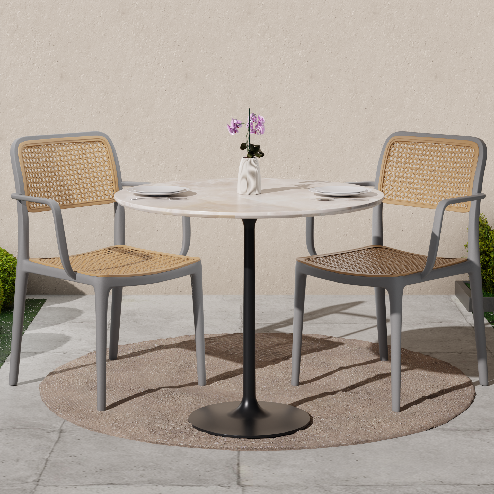 beAAtho Bloom Designer Chair for Dining, Living Room, Bedroom, Cafeteria, Cafe, Restaurant & Hotel | Modern Accent Chair | Ergonomic Comfort | Indoor & Outdoor Use | 3-Year Warranty |