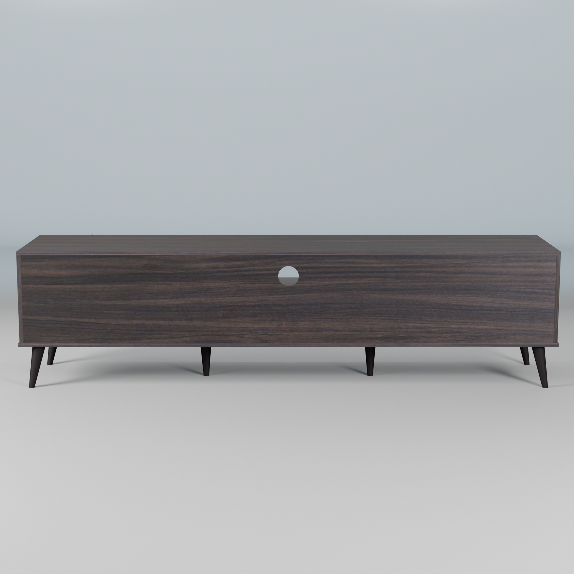 beAAtho Vivid Modern TV Unit – Wooden Entertainment Stand with Storage & Cable Management | Walnut White