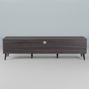 beAAtho Vivid Modern TV Unit – Wooden Entertainment Stand with Storage & Cable Management | Walnut White