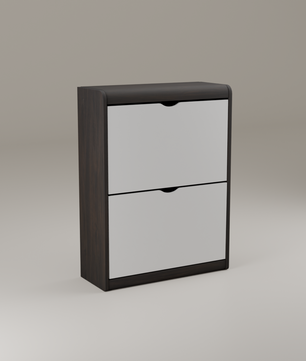 beAAtho® Zento Shoe Cabinet with Tilt-Out Drawers | 2 DOOR | Modern Wooden Shoe Organizer for Home & Office | Durable & Elegant | DIY |