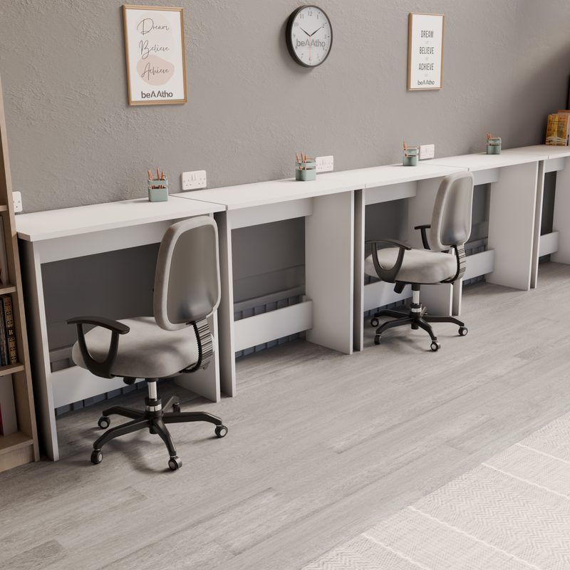 beAAtho Apex Desk for Home Office & Study | Multipurpose Engineered Wood Table with Spacious Top,Premium Finish, Sturdy Legs & Easy DIY Assembly (Brown)