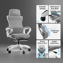 beAAtho Astra: Luxurious Leg Support, 4D Lumbar Support, 145° Recline & Adjustable Tilt Office & Study Mesh High Back Chair