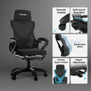 beAAtho Astra: Luxurious Leg Support, 4D Lumbar Support, 145° Recline & Adjustable Tilt Office & Study Mesh High Back Chair