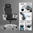 beAAtho Astra: Luxurious Leg Support, 4D Lumbar Support, 145° Recline & Adjustable Tilt Office & Study Mesh High Back Chair