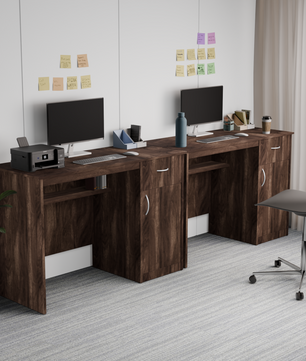 beAAtho Fusion Work & Study Desk for Home & Office with Under-Desk Storage Shelf, Drawer & Cabinet, 17mm Engineered Wood, Computer/Writing Desk for Adults & Students with 3 Year Warranty (Beige)